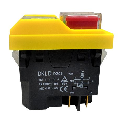 DKLD DZ04 Ein-/Ausschalter Nullspannungsschalter 250V 8A 4Pin Schalter für Tischbohrmaschine uvm. (1/5)
