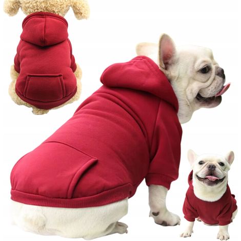 Hundekleidung Weste Jacke Sweatshirt mit Kapuze isoliert Größe L