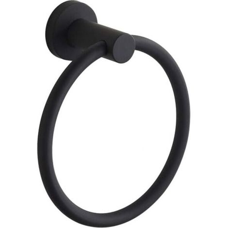 YMYNY 304 Stainless Steel Wall Mounted Towel Rail, Black, for Bathroom (1/4)