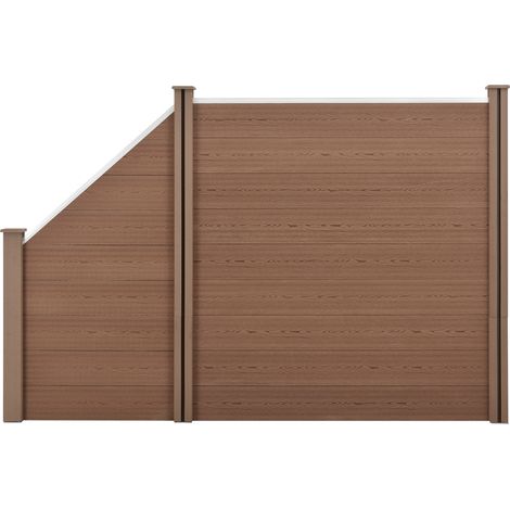 Valla de jardín de WPC - Pantalla de privacidad - 183 x 277 cm -  Marrón [neu.holz] (1/5)