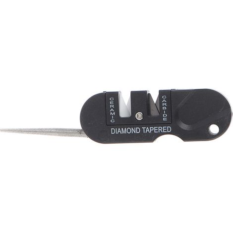 Affûteur de couteau de poche en acier tungstène, outil d'affûtage multifonction pour le camping et les activités de plein air.