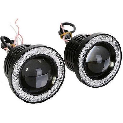 Feux de brouillard universels Angel Eyes pour voiture, COB 6500K 12V, feux de jour pour SUV (1/5)