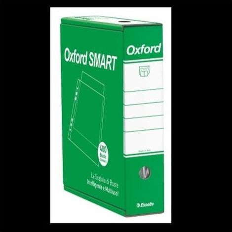 Esselte Buste Forate A4 Oxford Smart Trasparente PP Goffrato 22x30 Cm Conf. 400 Pezzi