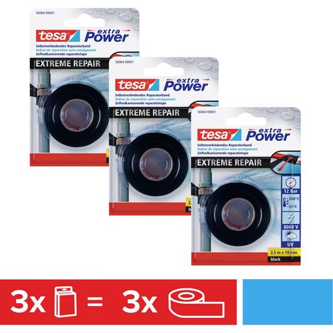 tesa EXTRA POWER 56064-00500-00 Bande de réparation noir (L x l) 2.5 m x 19 mm 3 pc(s) (1/5)