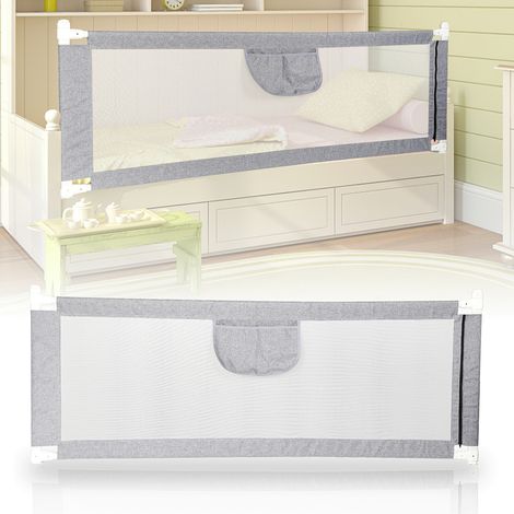 Wolketon Barandilla de cama infantil 150 CM Barandilla de cama infantil elevable Barandilla de cama vertical anticaída
