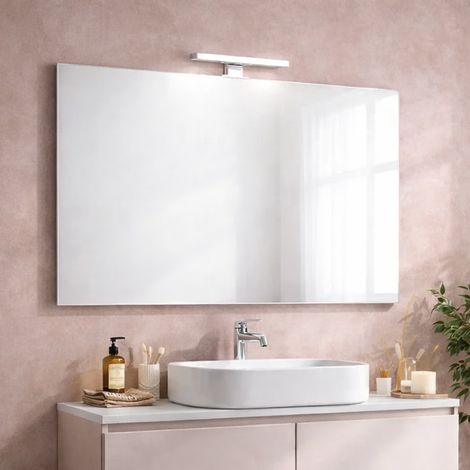 Badezimmerspiegel 60X100 Mit Led-Beleuchtung, Kante Poliert