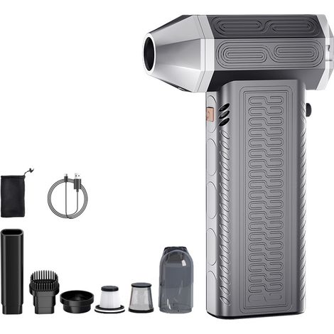 Dépoussiéreur à air comprimé - Dépoussiéreur à air électrique super puissant, mini souffleur et aspirateur sans fil rechargeable 2 en 1 pour claviers, nettoyage de voiture, (1/3)