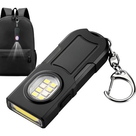 Lampe porte-clés multifonction Genérico, étanche, magnétique avec panneau rechargeable, accessoire de travail compact, 7,1 x 2,7 cm, idéale pour le camping. (1/5)