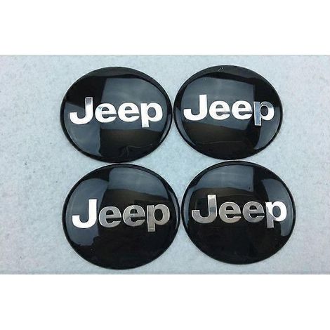 Autocollant de moyeu modifié, autocollant de cache-moyeu, cache-moyeu 65 mm - Jeep (lot de quatre) (1/5)
