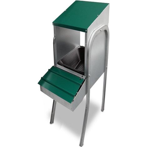 Paddero con gambe, foglio zincato, 1 buco