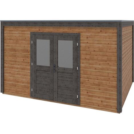 Casetta da giardino in legno Nova 4.09x3.09 m - 12.64 m2 - 28 mm - impregnata - 000478 (1/5)