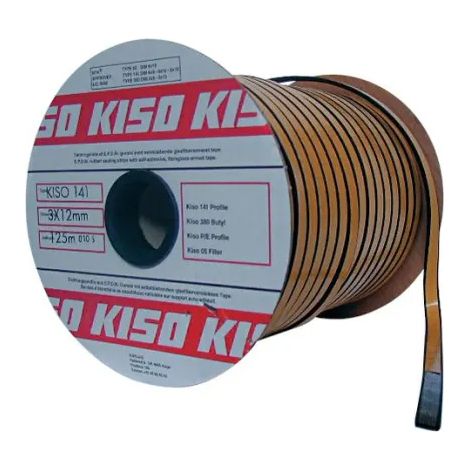 Rotolo di guarnizione KISO 141 3x15mm lunghezza 100m nero - KISO - 141-3X15-N (1/2)