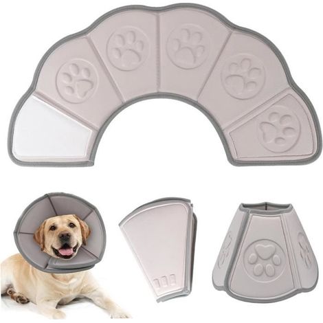 Collerette Chien - Réglable - Confortable - Anti-Léchage - Anti-Grattage 24-29cm (1/4)