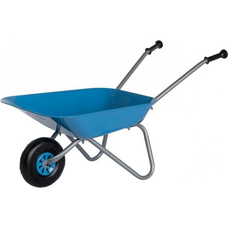 Rolly Toys Metallschubkarre silber/blau ab 2,5 Jahren, Kinderschubkarre, 25 kg (1/5)