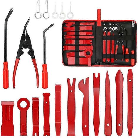 Kit de 19 outils pour le démontage du tableau de bord et la réparation des garnitures audio et radio de voiture (1/5)
