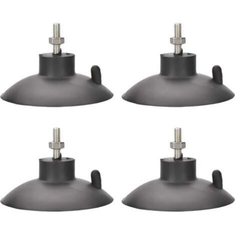 Lot de 4 pieds à ventouse avec vis pour coupe-frites industriels et commerciaux (noir) (1/5)