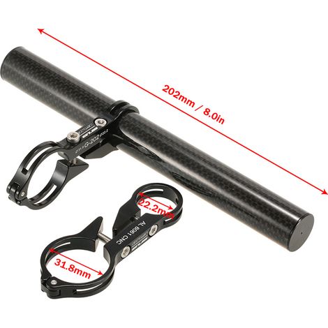 GUB Multifonctionnel Cycle Route Vélo Montagne VTT Vélo Guidon Extension Double Montage Extensions Support en Fiber de Carbone 22.2mm Barre Ordinateur Clips Support 31.8mm Ensemble (1/5)