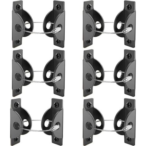 Möbel-Ankergurt-Set, 6 Sets Metall-Möbel-Anti-Kipp-Gurt, Anti-Kipp-Gurte für Möbel, Metall-Möbel-Sicherheitsgurte, geeignet für Regale, Kommoden