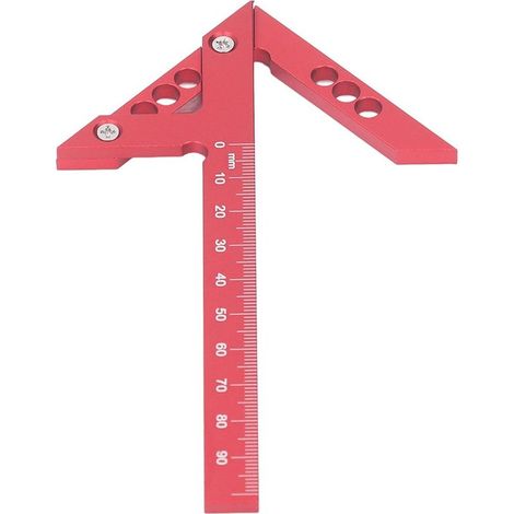 Marqueur de centre, alliage d'aluminium, outil de centrage, gabarit de marquage d'angle à 45 degrés, outil de marquage de centre, outil de marquage pour le travail du bois (1/5)