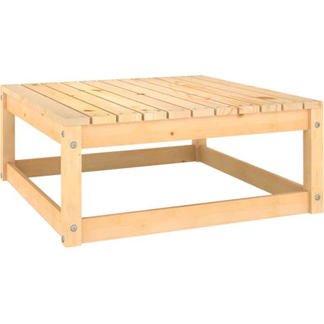 INLIFE Repose-pied de jardin avec coussin Bois de pin massif (1/5)