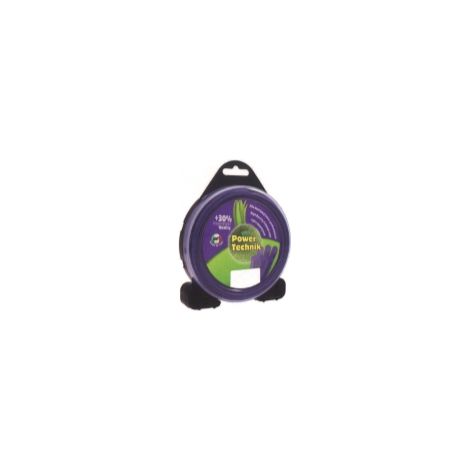 Alambre POWER TECHNIK desbrozadora violeta diámetro redondo 2,4 mm longitud 15 mt