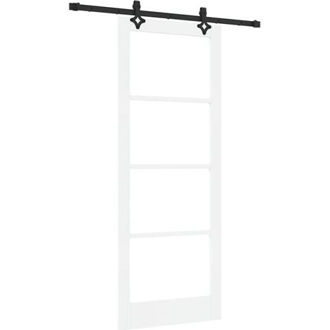 Maison Exclusive - Schiebetür Weiß 83 x 211 cm Massivholz Kiefer