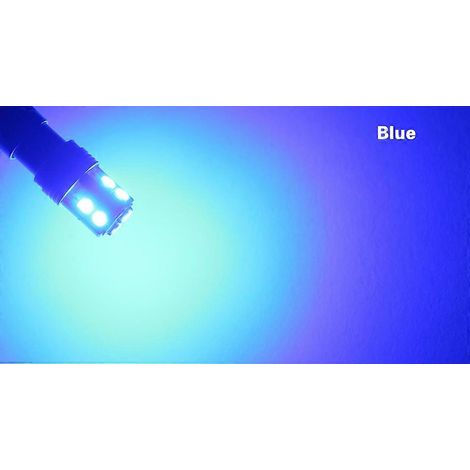 Ba9s T4W - Feux de stationnement latéraux haute puissance CANbus sans erreur LED inversée - Blanc (BAY9s H21W Bleu) (1/5)
