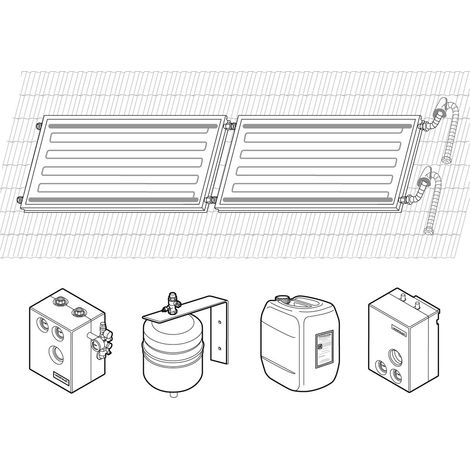 Paket Aufdach horiz. 2x1 AH F2 in Verbindung mit Kombispeicher - 895061 von Weishaupt