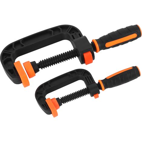 Schnellspann-C-Klemmen (2 und 3 Zoll) mit ergonomischem, rutschfestem Griff für Holzbearbeitungs- und Heimwerkerprojekte (1/5)