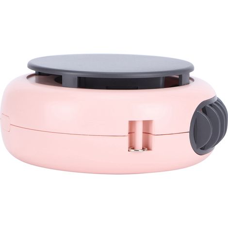 Mini ventilateur rond col rond motif, portable rechargeable USB, ventilateur de bureau pour dortoir maison (1/5)