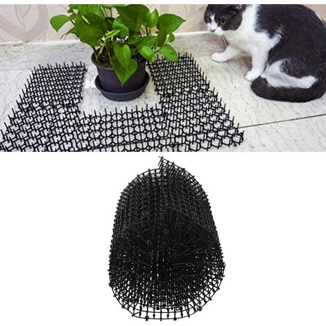Tapis à picots en plastique anti-chats, répulsif contre les chats, empêche les chats de monter dans les voitures, d'uriner sur les balcons et dans les jardins, de les piétiner et de les mordre. Tapis (1/5)