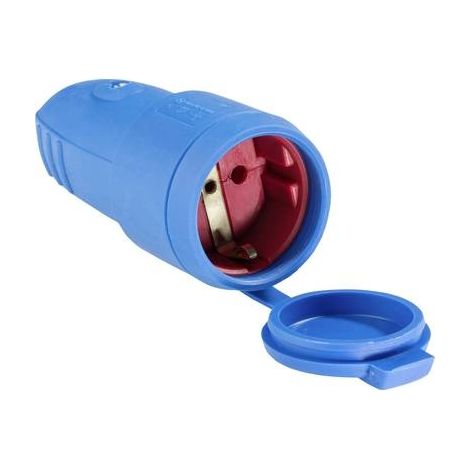 AS Schwabe 62411 enchufe schuko azul uso exterior IP44