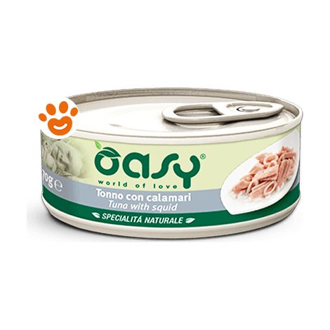 Oasy Gatto Specialità Naturale al Tonno 150gr con Calamari