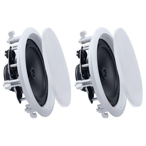 Altavoces de Techo 203,2 mm 1 Par, Sistema de Altavoces para Techo, Potencia Máxima de 150 W, Sonido Hi-Fi, Montaje Empotrado, para Sala de Estar, Cine en Casa, Comedor, Balcón Cubierto (1/5)
