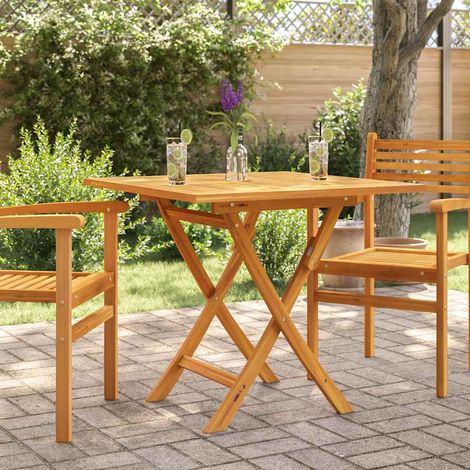 Gartentisch Klappbar 85x85x76 cm Teak Massivholz