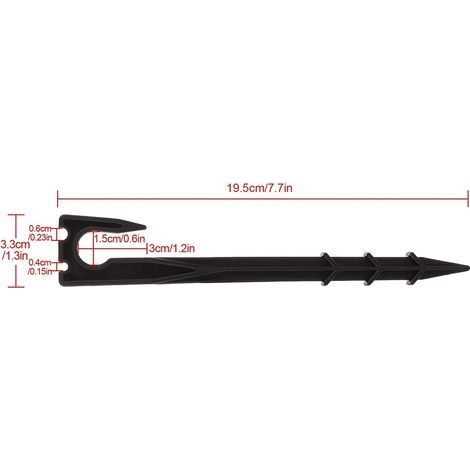 Befestigungspfähle für Bewässerungsrohre (4/7 mm und 16 mm), Kunststoff-Tropfschlauch-Befestigungspfähle, Gartenwerkzeug, 30er-Packung (1/4)