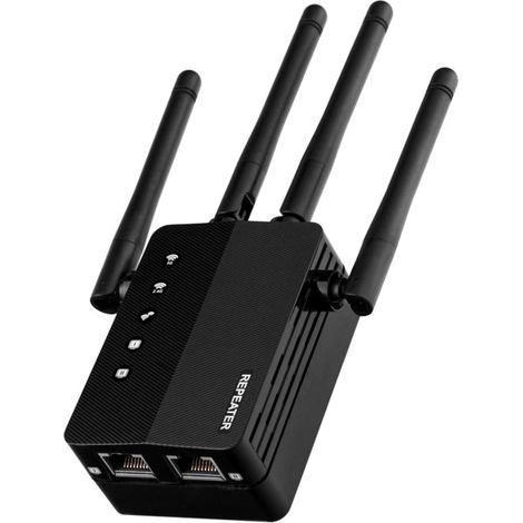 Amplificateur de signal Wi-Fi, répéteur Wi-Fi double bande 2,4 GHz/5,8 GHz, extension de portée Wi-Fi sans fil avec port Ethernet (1/5)