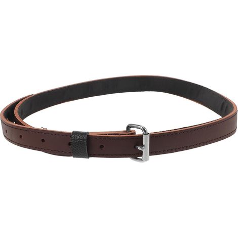 Étrivières D’équitation Réglables avec Boucle Métal, Cuir de Vache Marron Support D’entraînement Professionnel, Finition Élégante, Ajustement Rapide Longueur (1/5)