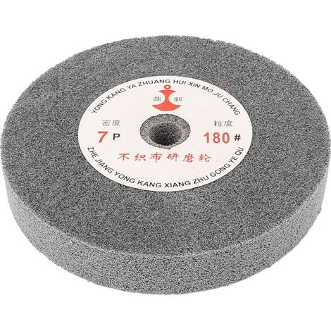 sourcingmap 150 mm Dia 25 mm d'épaisseur 180 Grit Fibre de nylon Roue de polissage disque de polissage (1/4)