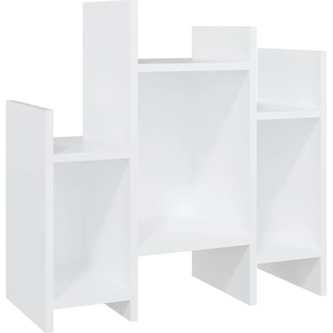 Mueble auxiliar con 6 estantes práctico para el salón 60 x 26 x 60 cm aglomerado blanco 020047873 (1/4)
