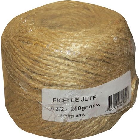 Juteschnur 0,8/2, 250 g Rolle – Tournonaise Seilerei