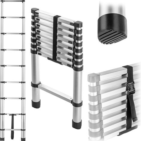 KADAX Alu-Teleskopleiter HOME 2,6m 9 Sprossen