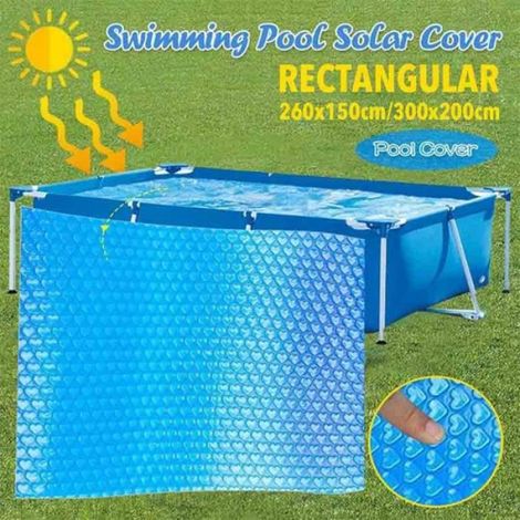 Bâche À Bulles - Couverture de Piscine Solaire Rectangulaire Film D'isolation Thermique pour Piscine 200cm x 300cm (1/4)