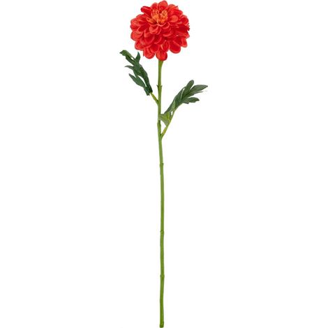 Gasper – Branche de dahlia artificielle – orange rouge, hauteur 54 cm (1/2)