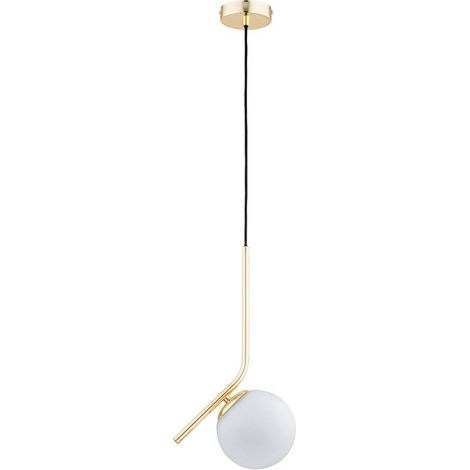 Suspension minimaliste boule blanche E14 Libery Alfa (1/3)