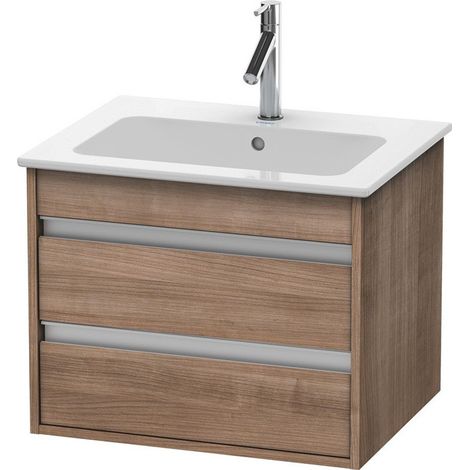 Pensile Duravit Ketho Vanity a parete 6428, 2 cassetti, 600 mm, incl. ritaglio per sifone e grembiule, per ME by Starck 233663, Colore (anteriore/corpo): Ciliegio del Ticino - KT642807373