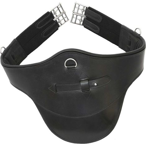135 cm, cognac: Sauveteurs de pads gagnants en cuir avec intérieur en cuir et boucles en acier inoxydable