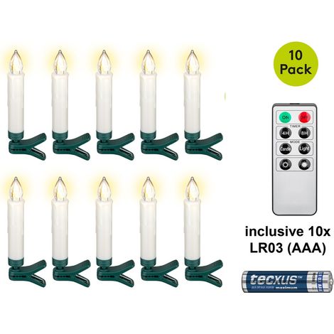 Goobay Velas LED Navidad blancas con mando a distancia y temporizador (1/5)