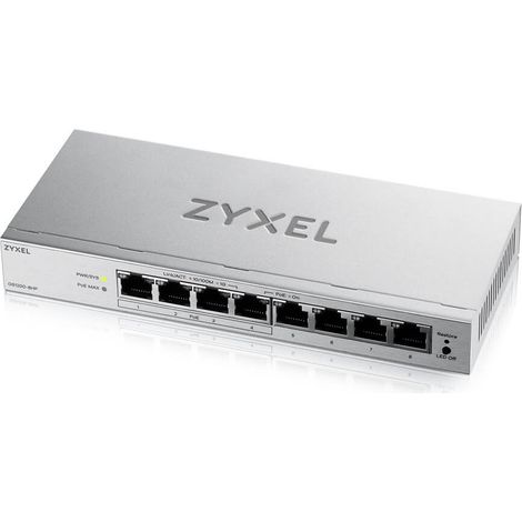 Zyxel GS1200-8HPV3 Gestito L2 Gigabit Ethernet (10/100/1000) Supporto Power over Ethernet (PoE) Desktop Grigio