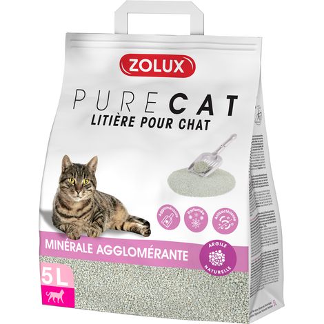 Litière minérale agglomérante parfumé 5 Litres soit 4.34 kg pour chat - zolux